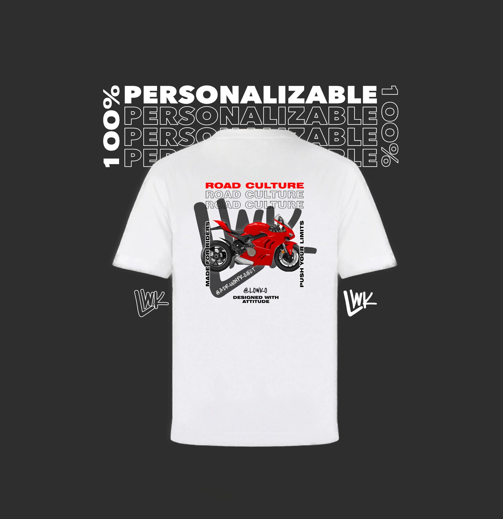 Camiseta LOWKO “Road Culture” – Edición Personalizable