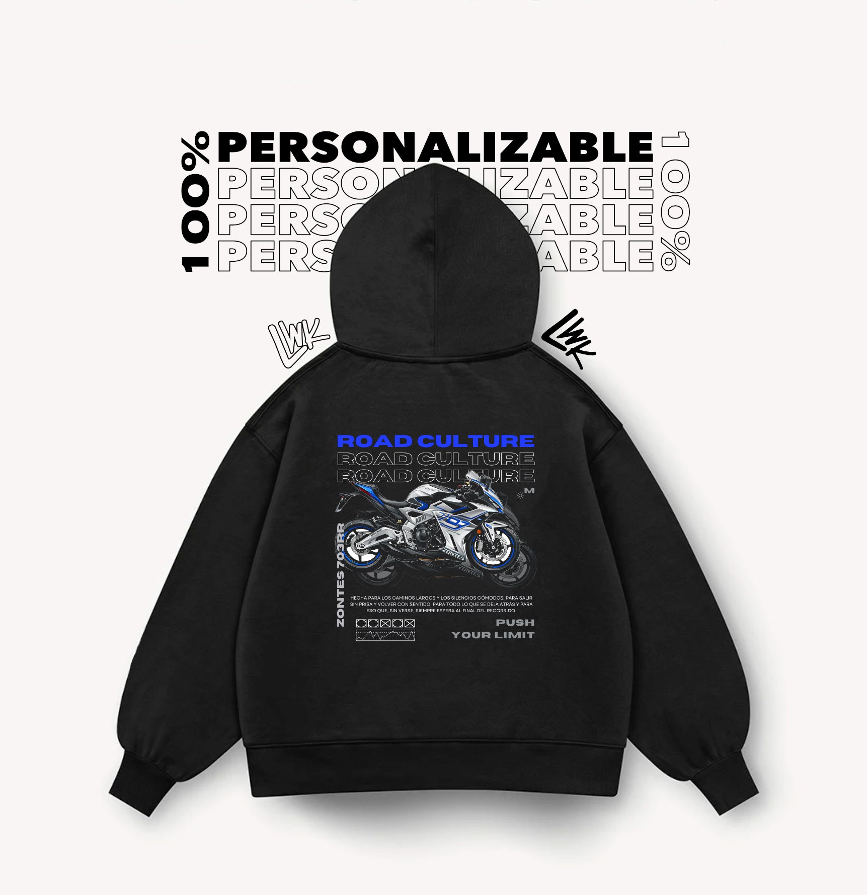 Sudadera LOWKO “Road Culture” – Edición Personalizable